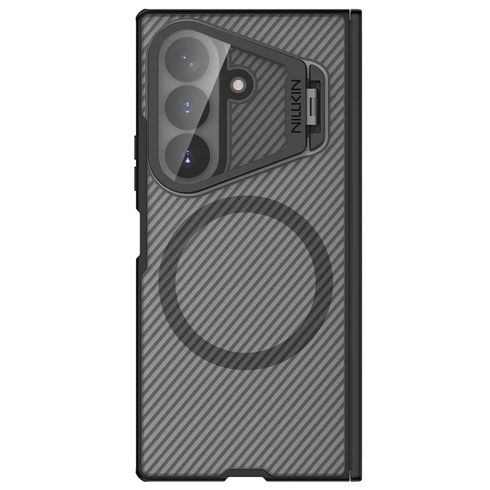 Custodia MagSafe per Samsung Galaxy Z Fold8 Ultra F976, Nillkin, CamShield Pro con copriobiettivo trasparente, Nero Trasparente