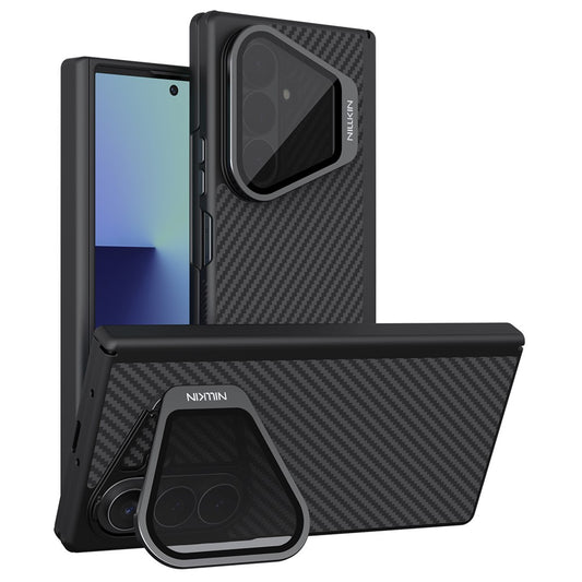 MagSafe-Hülle für Samsung Galaxy Z Fold8 Ultra F976, Nillkin, CarboProp mit transparentem schwarzem Objektivschutz, Schwarz