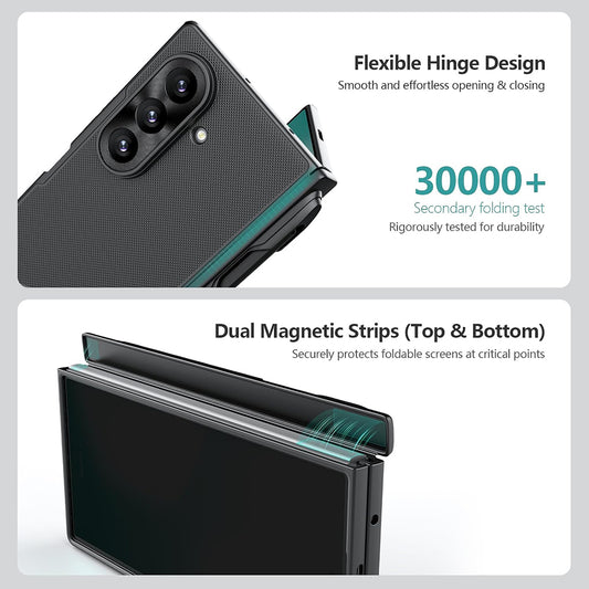 MagSafe-Hülle für Samsung Galaxy Z Fold8 Ultra F976, Nillkin, Super Frosted Shield mit Stifthalter, Schwarz