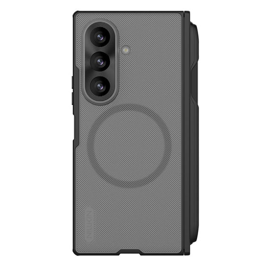 MagSafe-Hülle für Samsung Galaxy Z Fold8 Ultra F976, Nillkin, Super Frosted Shield mit Stifthalter, Schwarz Transparent