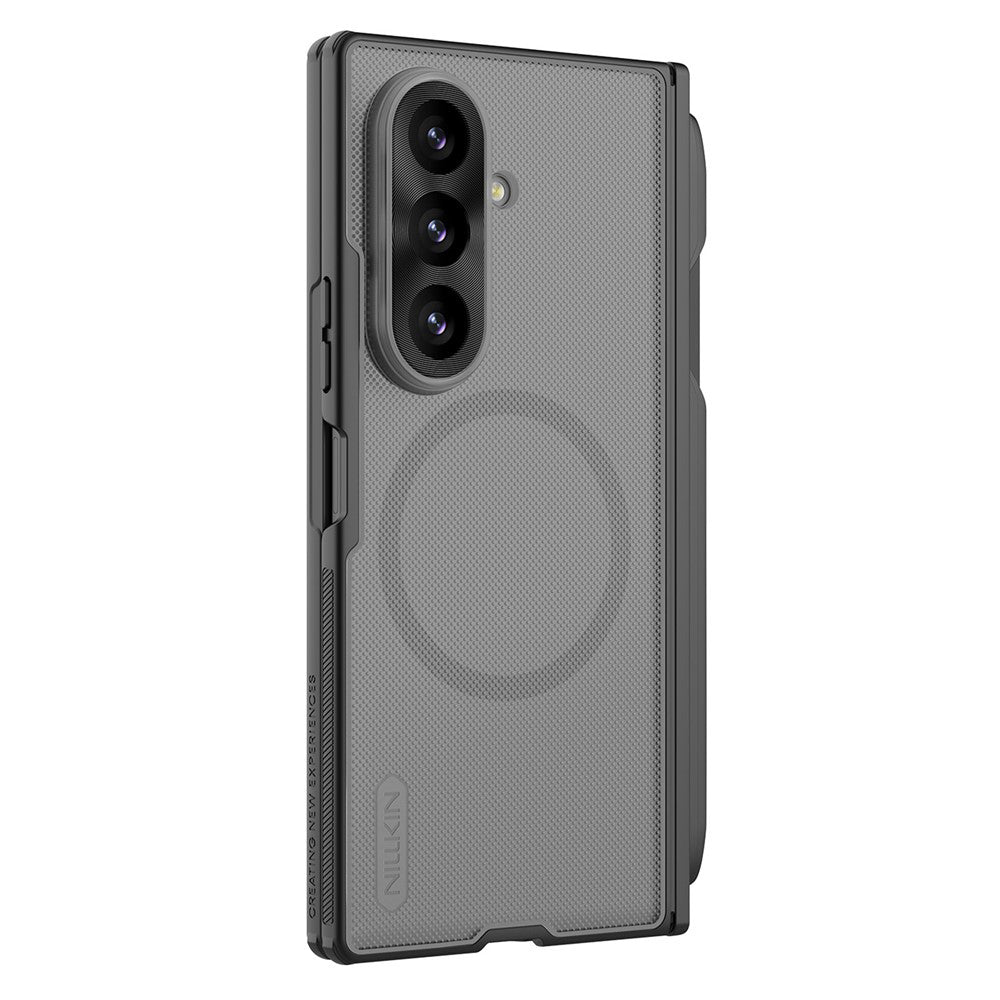 Custodia MagSafe per Samsung Galaxy Z Fold8 Ultra F976, Nillkin, Super Frosted Shield con Porta Penna, Nero Trasparente