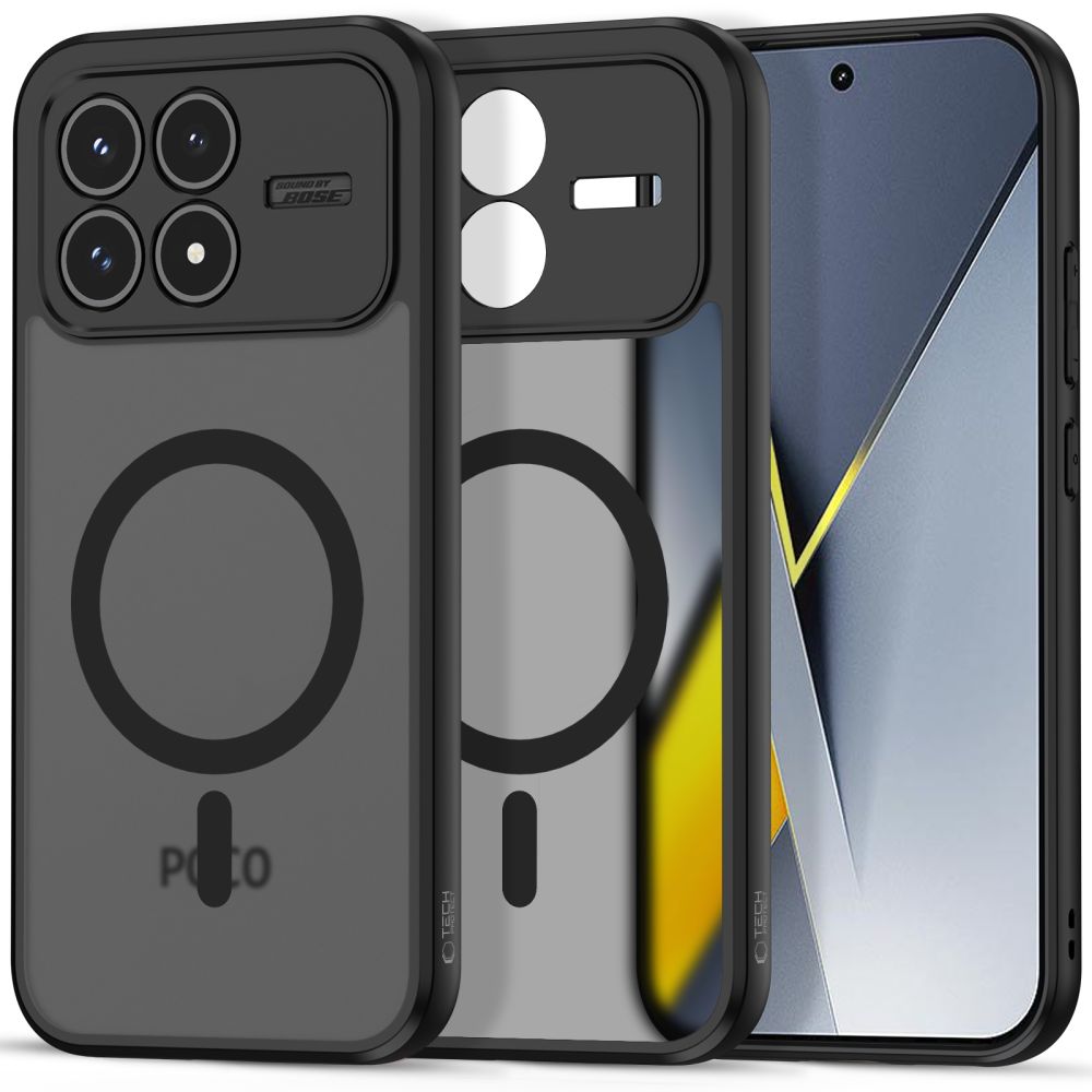 Custodia MagSafe per Xiaomi Poco F8 Pro, Tech-Protect, Magmat, Nera