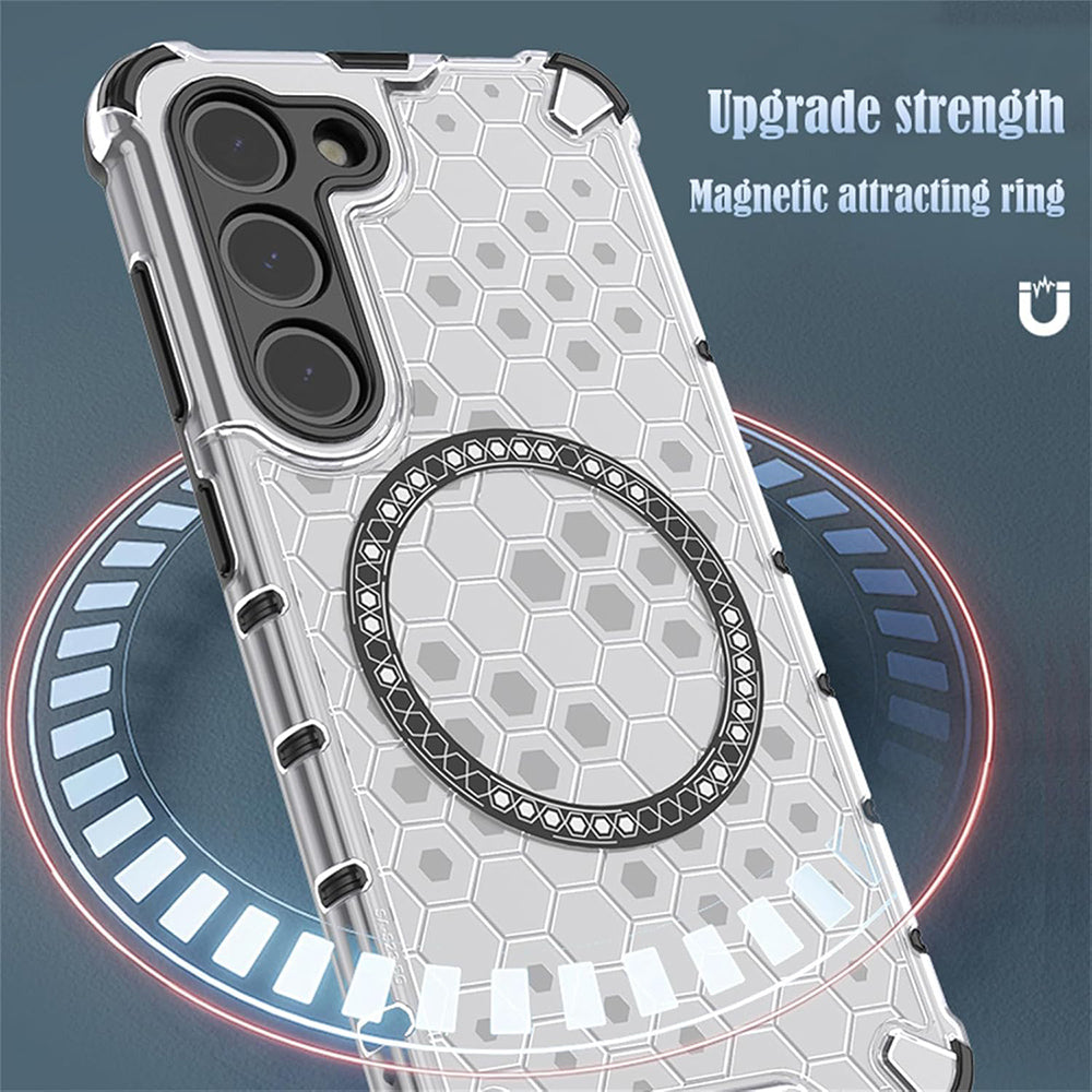 Custodia MagSafe per Xiaomi 15T, Techsuit, HoneyComb Shield, Nera