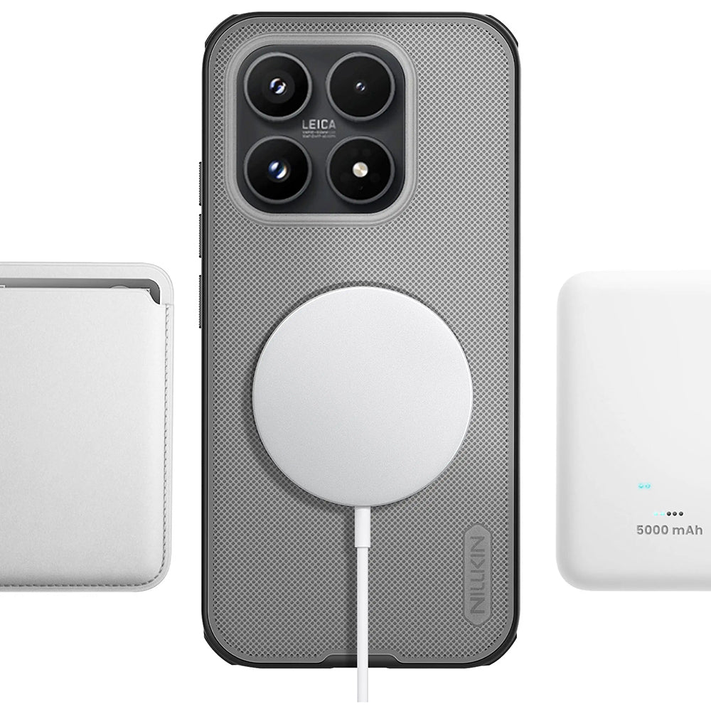Custodia MagSafe per Xiaomi 17, Nillkin, Super Shield Pro, Nera Trasparente Satinata