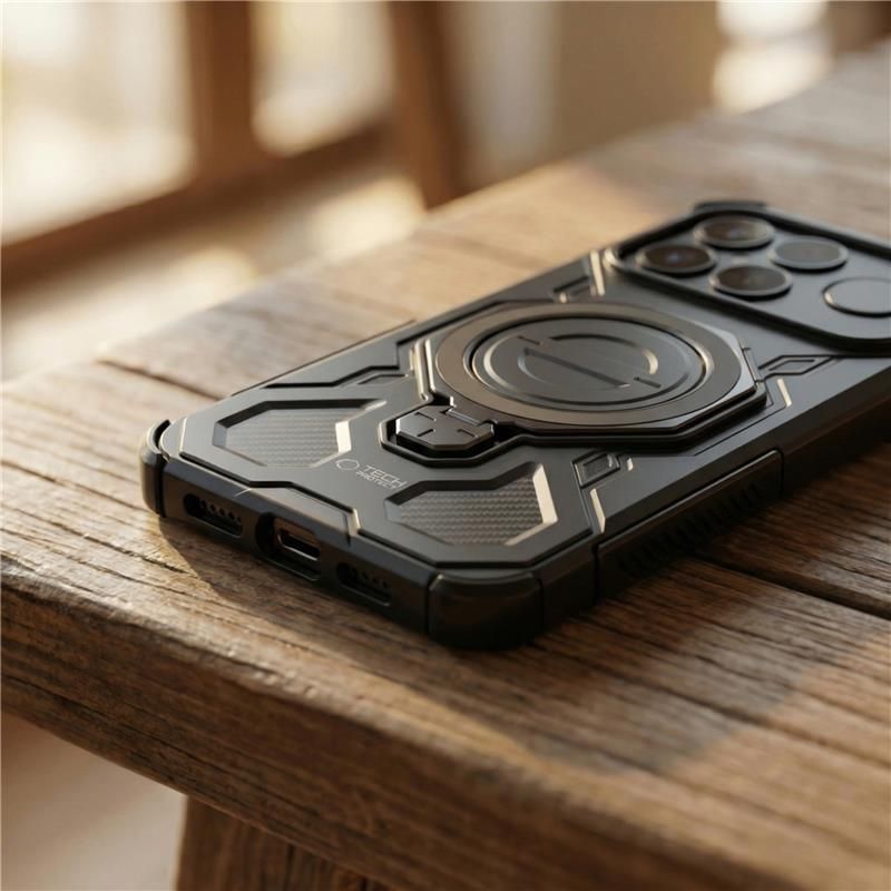 Custodia MagSafe per Xiaomi Poco F8 Ultra, Tech-Protect, TacticStand, Nera Opaca