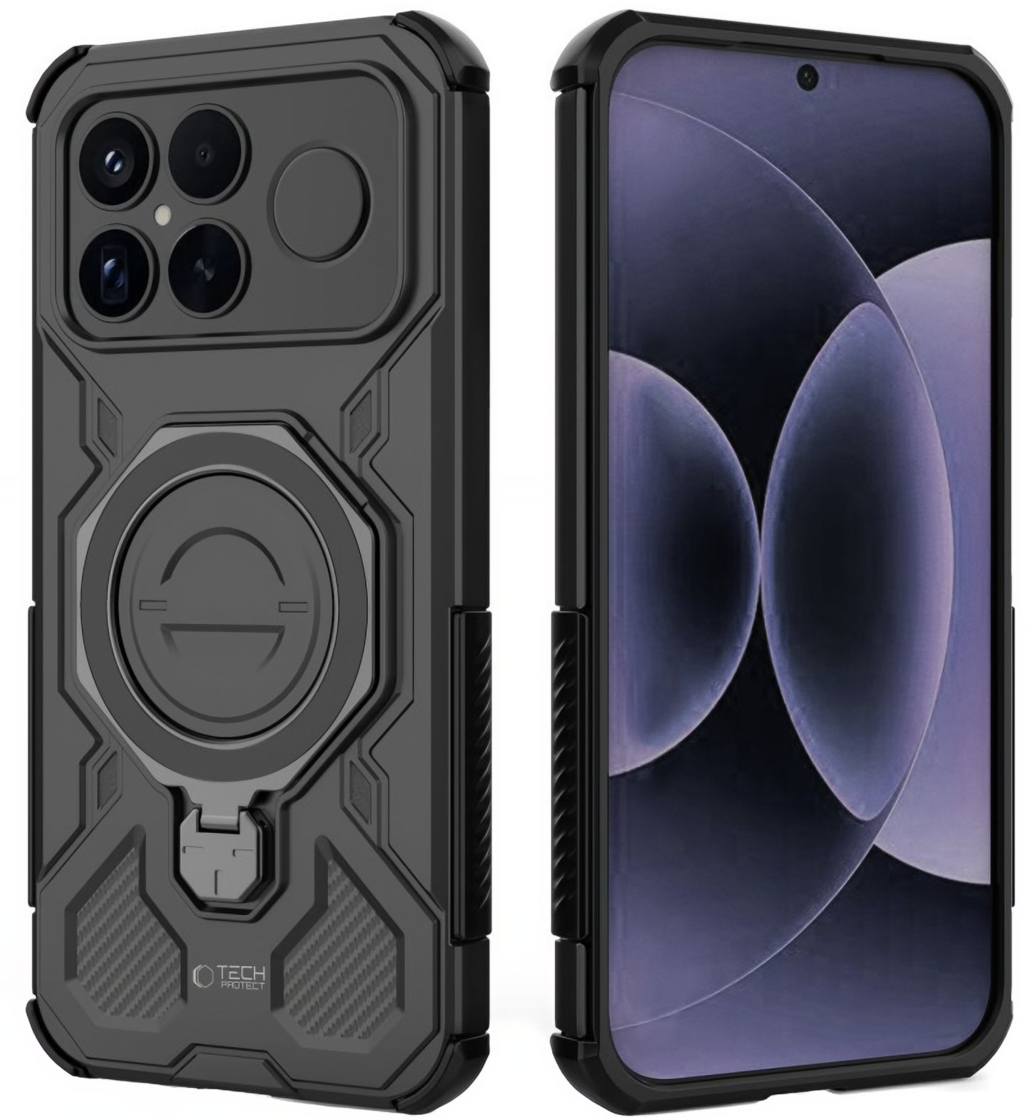 Custodia MagSafe per Xiaomi Poco F8 Ultra, Tech-Protect, TacticStand, Nera Opaca