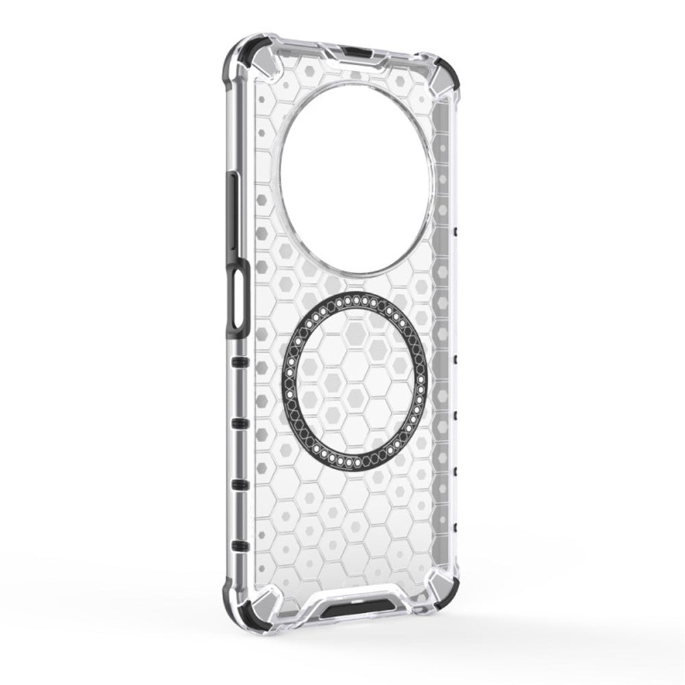 Coque MagSafe pour Xiaomi Poco C75 / Redmi 14C, Techsuit, HoneyComb Shield, Blanche