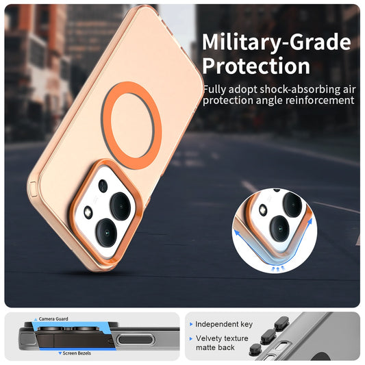 MagSafe-Hülle für Xiaomi Poco C85 4G / Redmi 15C 5G / 15C 4G, Techsuit, CandyCase, Orange