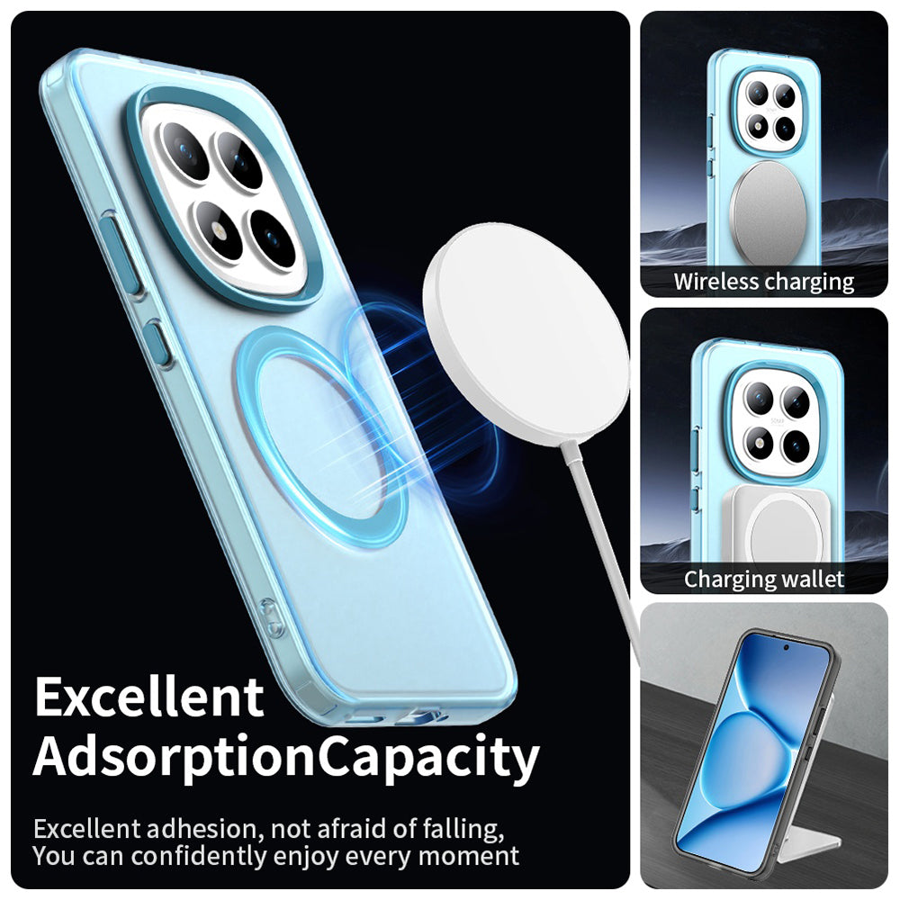 Housse MagSafe pour Xiaomi Poco M8 Pro / Redmi Note 15 Pro+ 5G, Techsuit, CandyCase, Bleue