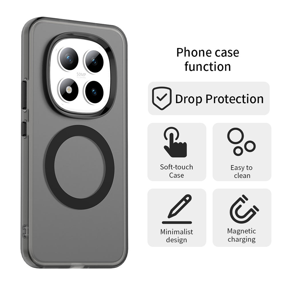 Custodia MagSafe per Xiaomi Poco M8 Pro / Redmi Note 15 Pro+ 5G, Techsuit, CandyCase, Nera