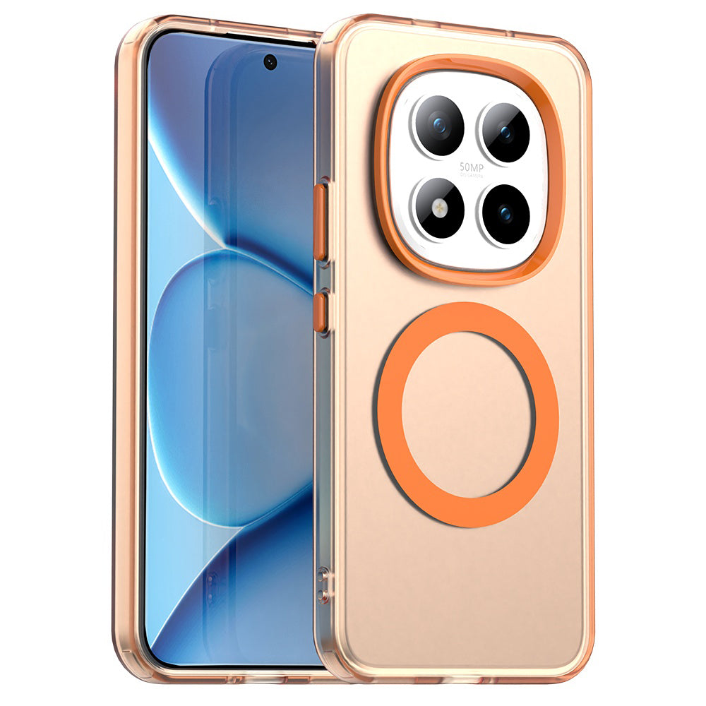 Custodia MagSafe per Xiaomi Poco M8 Pro / Redmi Note 15 Pro+ 5G, Techsuit, CandyCase, Arancione