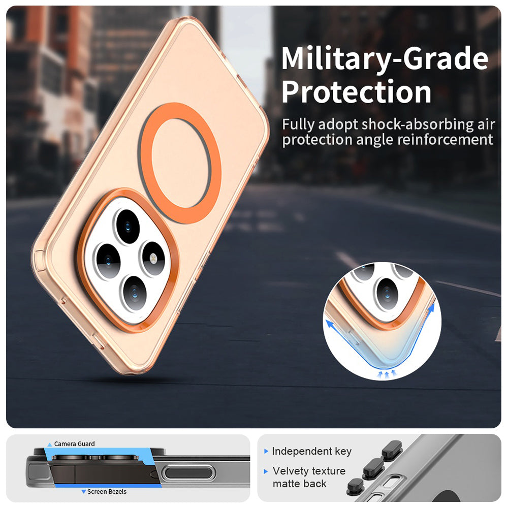 Custodia MagSafe per Xiaomi Poco M8 Pro / Redmi Note 15 Pro+ 5G, Techsuit, CandyCase, Arancione