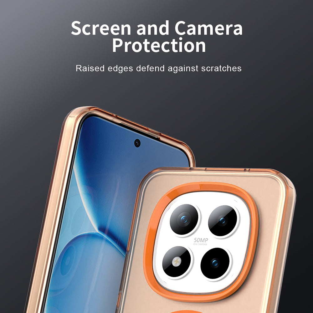 Custodia MagSafe per Xiaomi Poco M8 Pro / Redmi Note 15 Pro+ 5G, Techsuit, CandyCase, Arancione