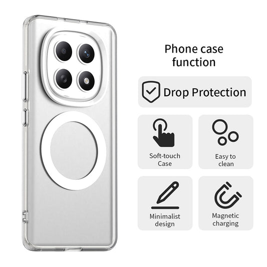 Custodia MagSafe per Xiaomi Poco M8 / Redmi Note 15 5G / Note 15 4G, Techsuit, CandyCase, Bianca