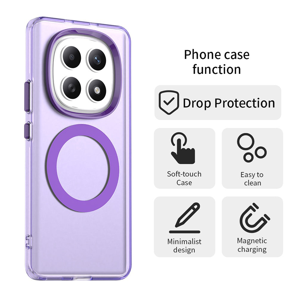 Custodia MagSafe per Xiaomi Poco M8 / Redmi Note 15 5G / Note 15 4G, Techsuit, CandyCase, Viola