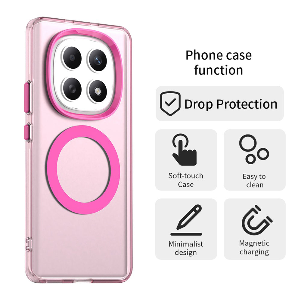 Custodia MagSafe per Xiaomi Poco M8 / Redmi Note 15 5G / Note 15 4G, Techsuit, CandyCase, Rosa