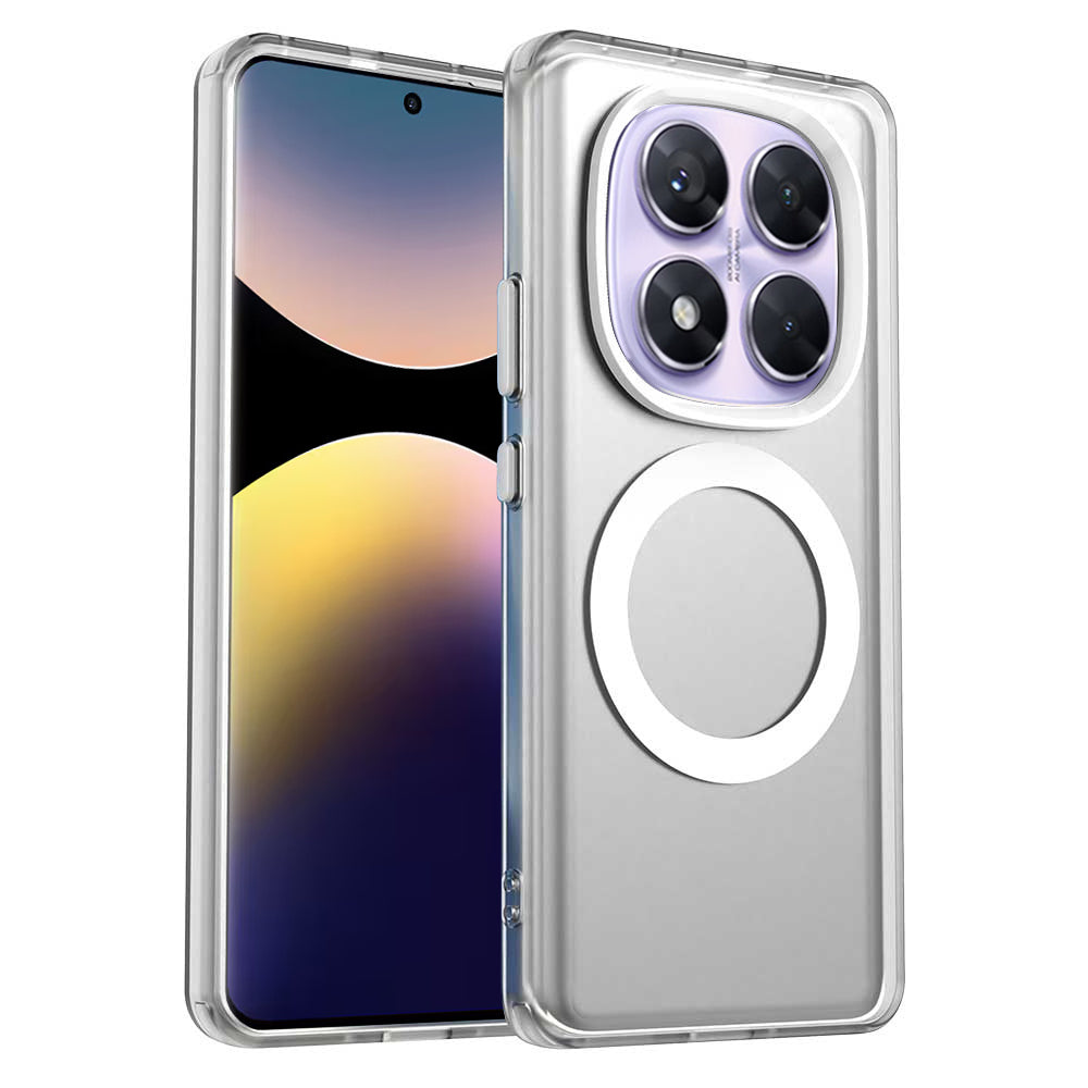 Custodia MagSafe per Xiaomi Poco X7 / Redmi Note 14 Pro 5G, Techsuit, CandyCase, Bianca