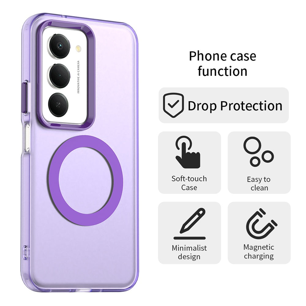 MagSafe Hülle für Xiaomi Redmi 15 5G / 15 4G, Techsuit, CandyCase, Lila