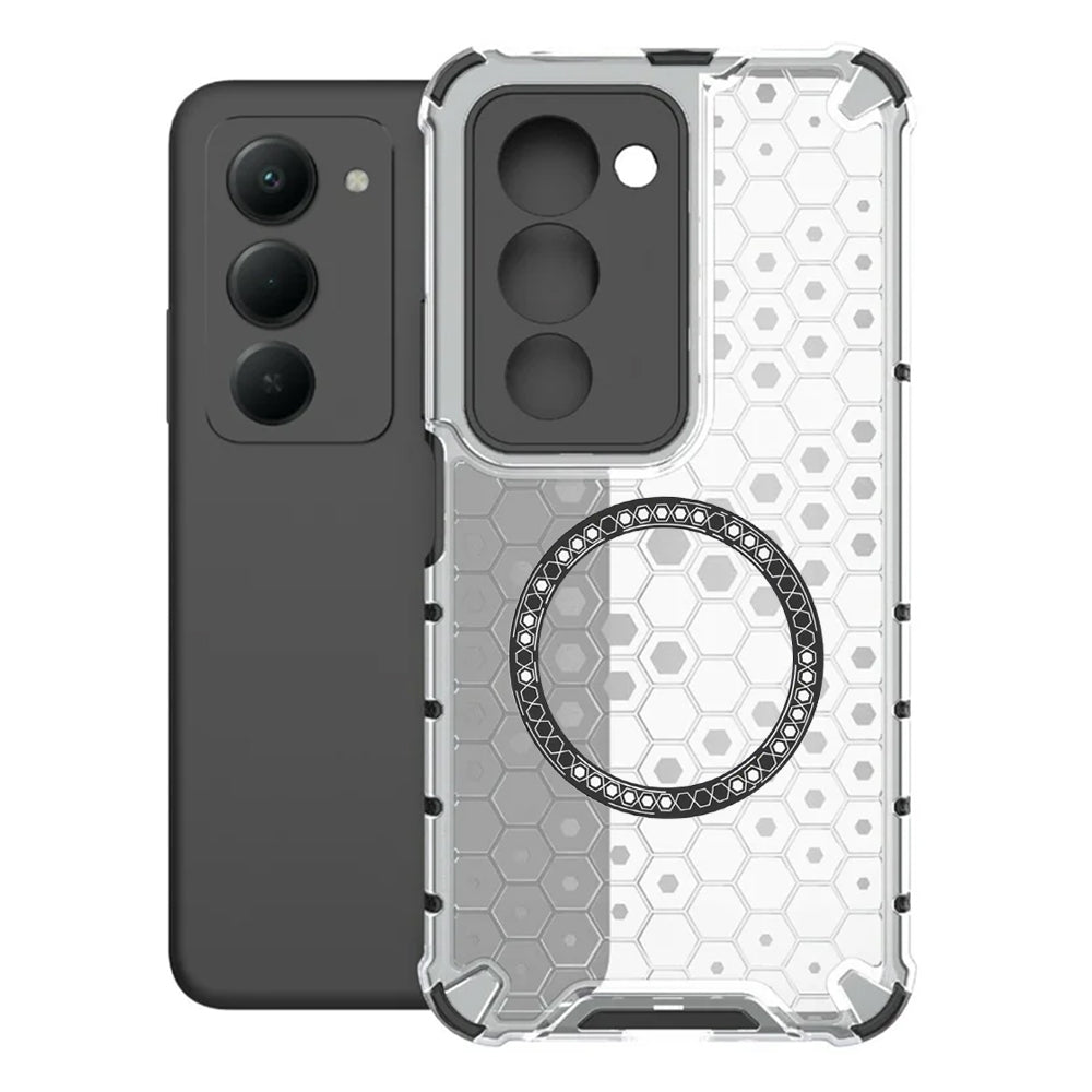 Coque MagSafe pour Xiaomi Redmi 15 5G / 15 4G, Techsuit, HoneyComb Shield, Blanche