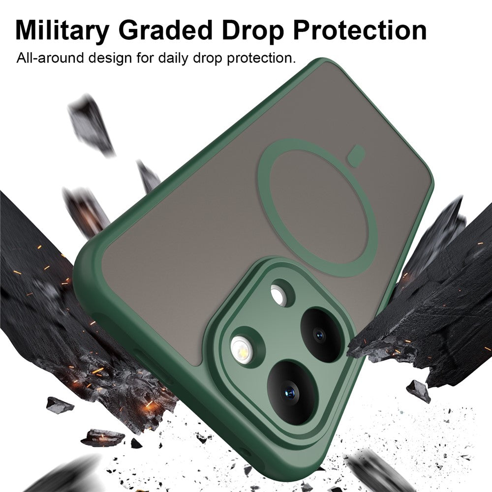 Custodia MagSafe per Xiaomi Redmi 17 5G / 17 4G, Techsuit, HaloFrost II, Verde