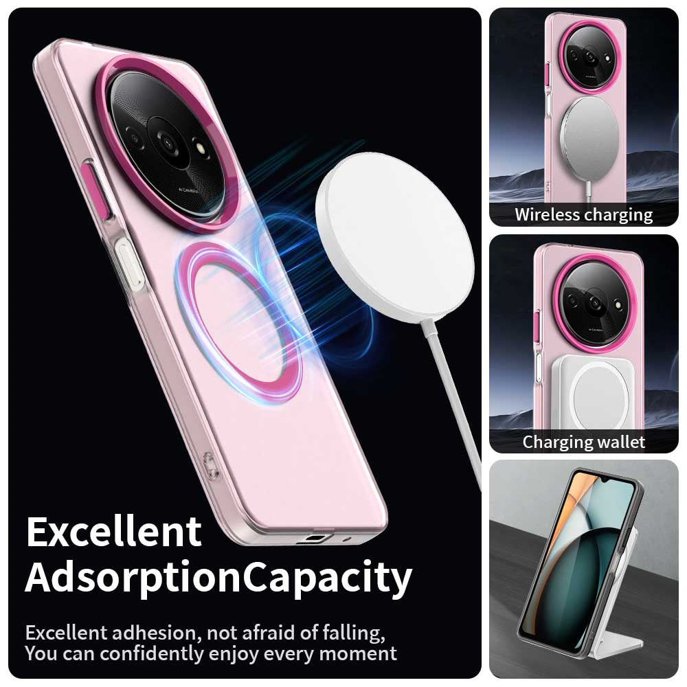 Custodia MagSafe per Xiaomi Redmi A3x / A3, Techsuit, CandyCase, Rosa