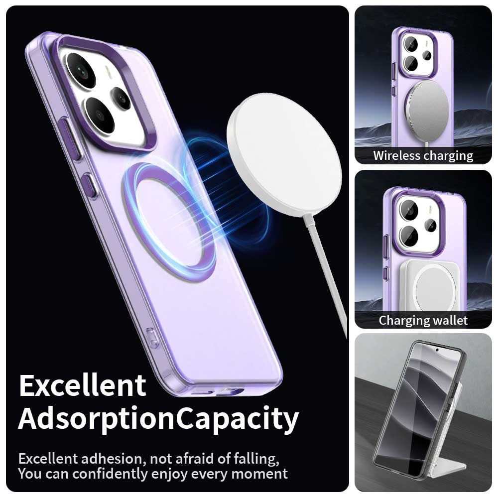 Coque MagSafe pour Xiaomi Redmi Note 14 4G (Régional), Techsuit, CandyCase, Violet