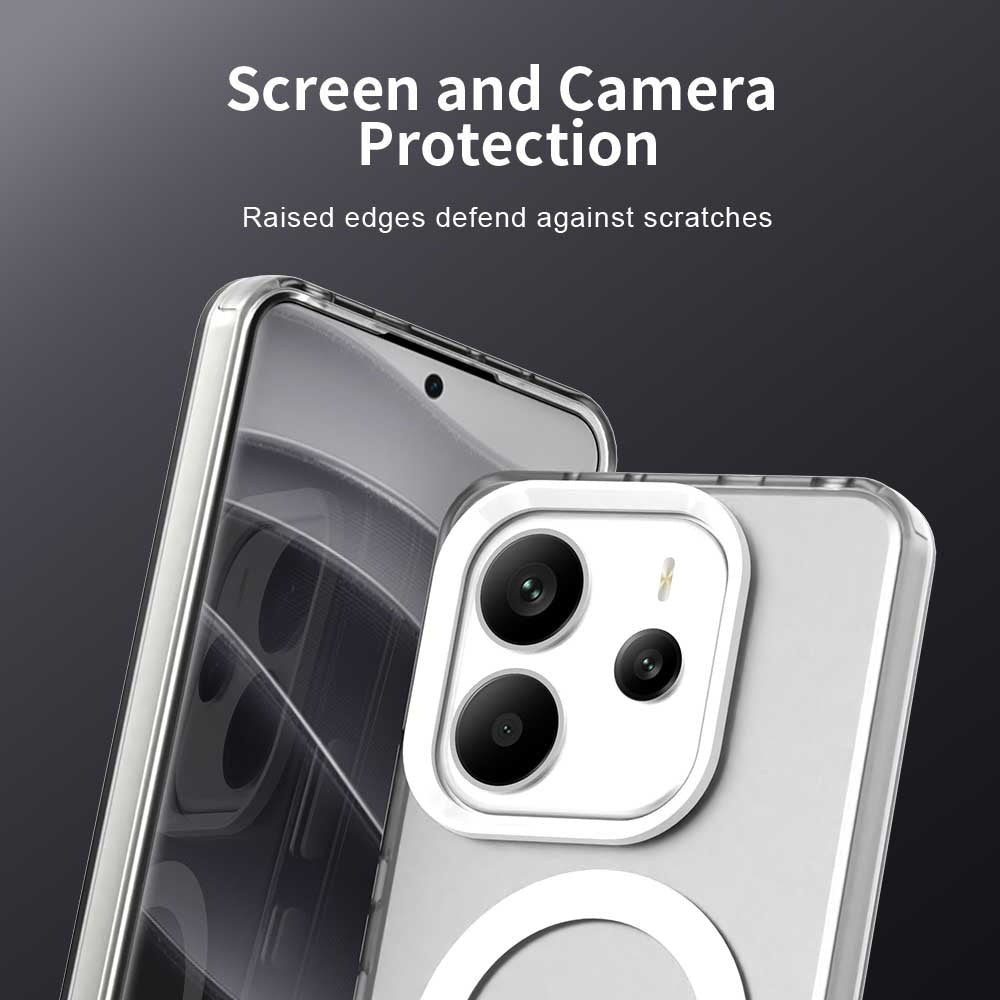 Custodia MagSafe per Xiaomi Redmi Note 14 4G (Standard), Techsuit, CandyCase, Bianca