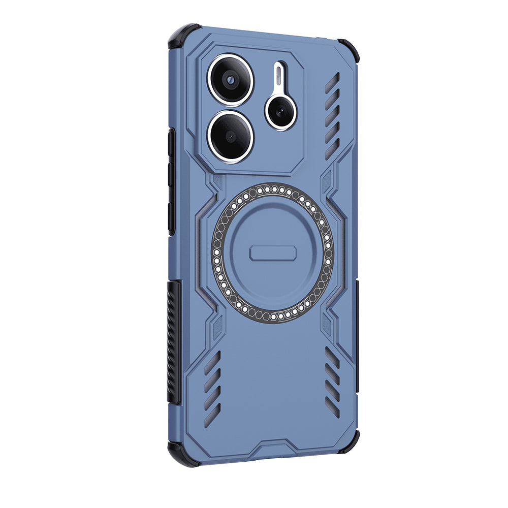 Coque MagSafe pour Xiaomi Redmi Note 14 5G, Techsuit, ArmorMag, Bleue