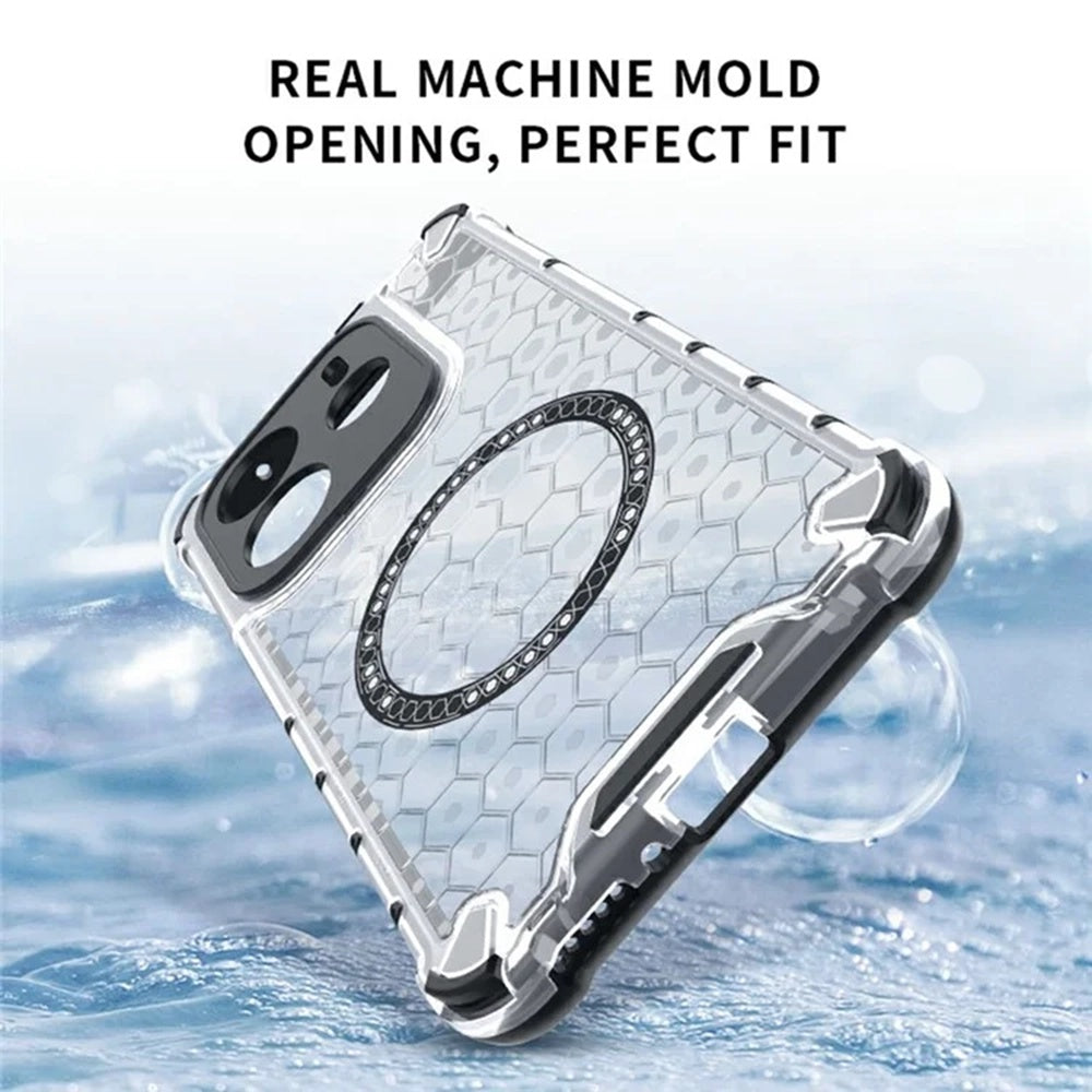 Coque MagSafe pour Xiaomi Redmi Note 14 5G, Techsuit, HoneyComb Shield, Blanche