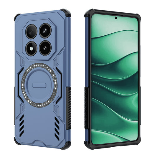 MagSafe-Hülle für Xiaomi Redmi Note 14 Pro 4G, Techsuit, ArmorMag, Blau