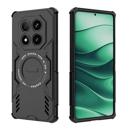 MagSafe-Hülle für Xiaomi Redmi Note 14 Pro 4G, Techsuit, ArmorMag, Schwarz