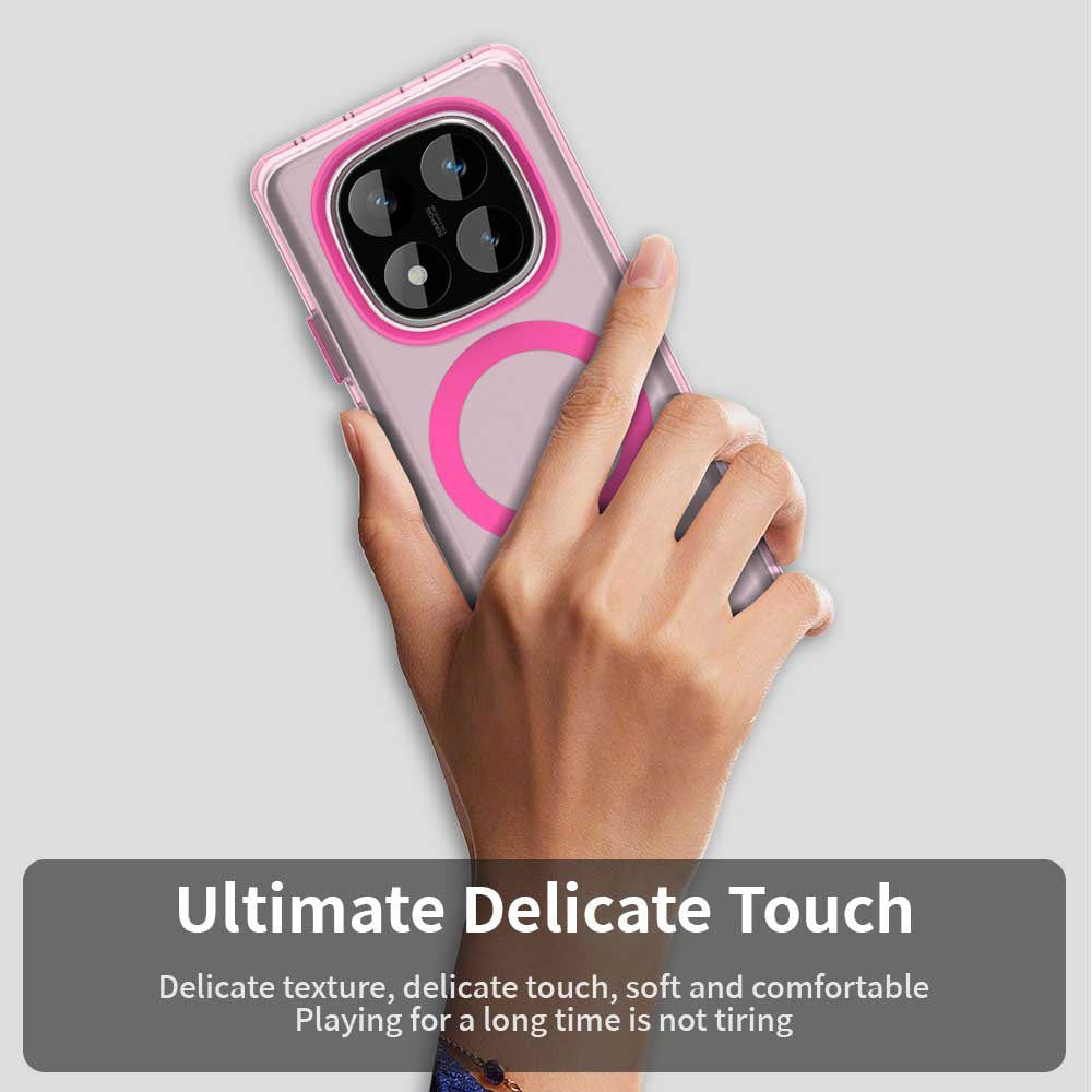 Custodia MagSafe per Xiaomi Redmi Note 14 Pro 4G, Techsuit, CandyCase, Rosa