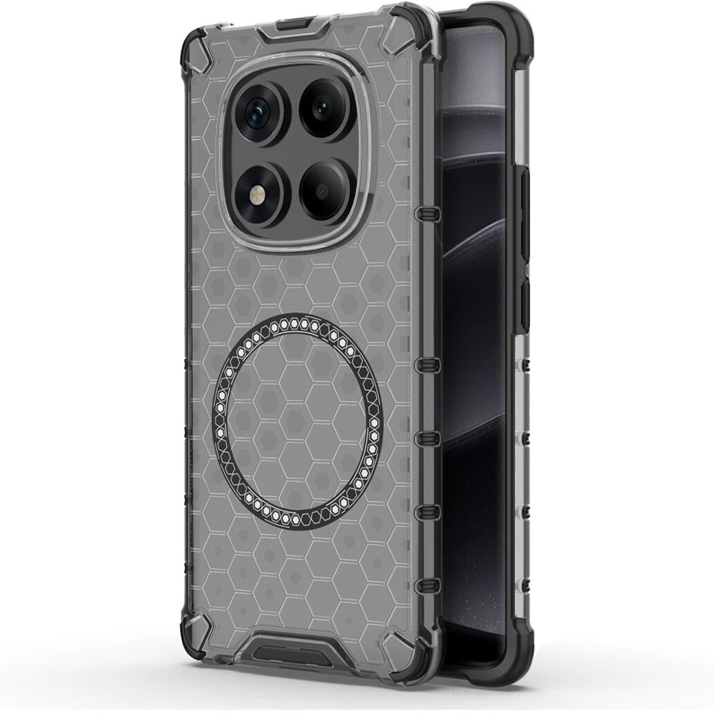 Custodia MagSafe per Xiaomi Redmi Note 14 Pro 4G, Techsuit, HoneyComb Shield, Nera