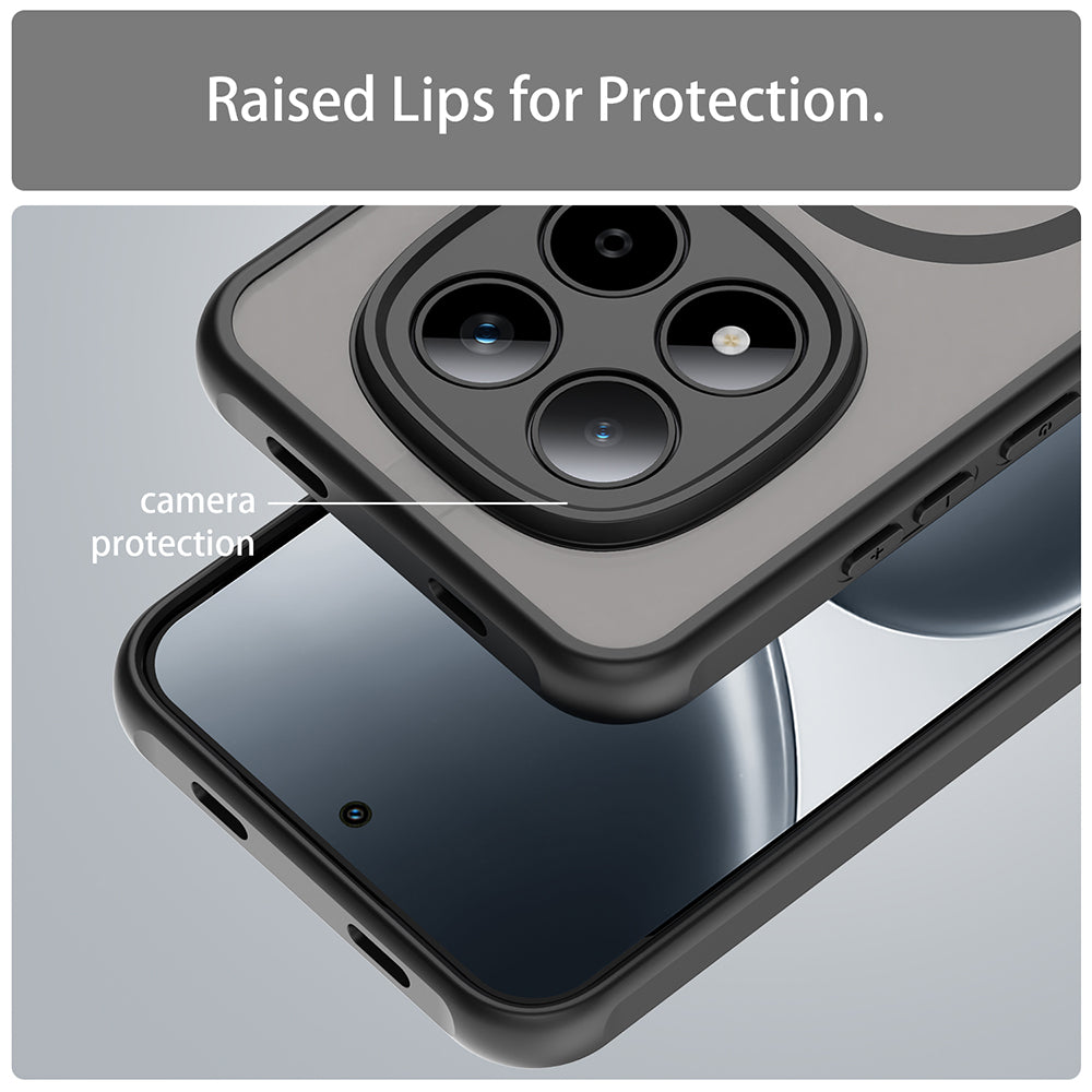 Custodia MagSafe per Xiaomi Redmi Note 15 Pro 5G, Techsuit, HaloFrost II, Nera