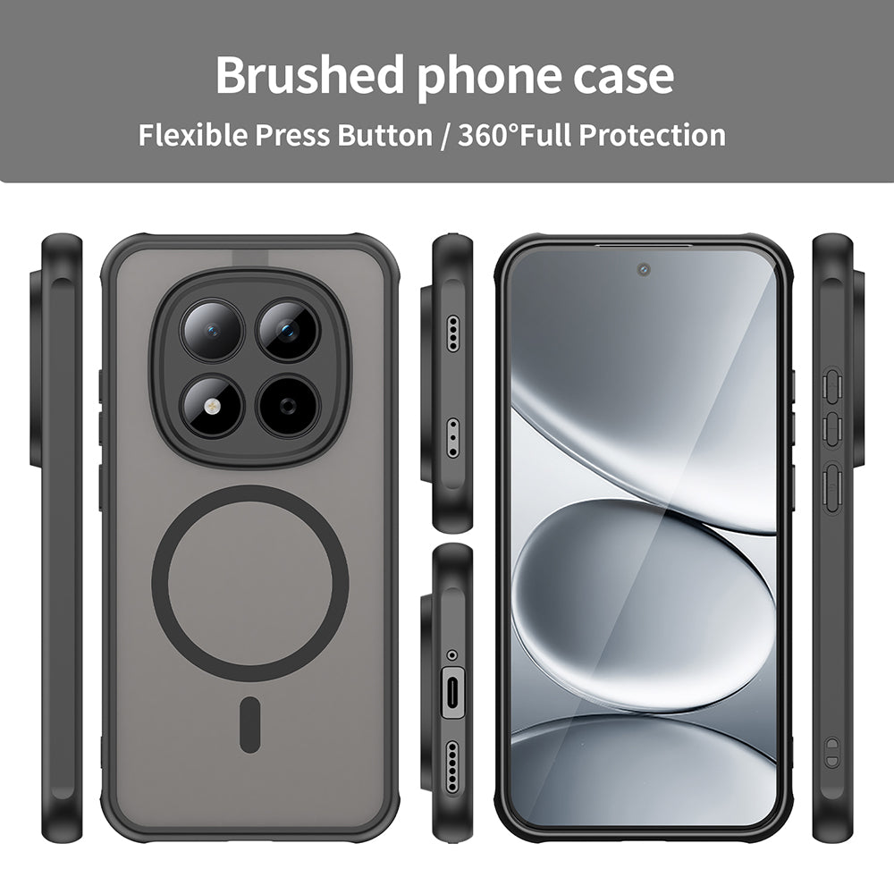 Custodia MagSafe per Xiaomi Redmi Note 15 Pro 5G, Techsuit, HaloFrost II, Nera