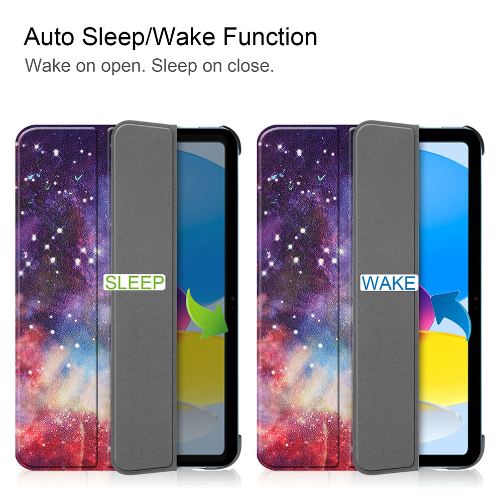 Custodia per Apple iPad (2025) / (2022), Techsuit, FoldPro Starry Night, Multicolore