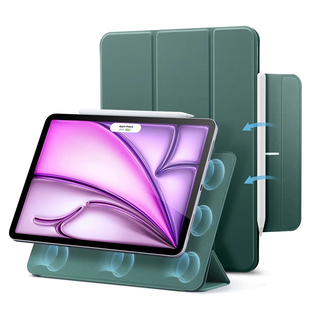 Case for Apple iPad Air 13 (2025) / Air 13 (2024) / Pro 12.9 (2022) / Pro 12.9 (2021) / Pro 12.9 (2020), ESR, Rebound, Satin Green