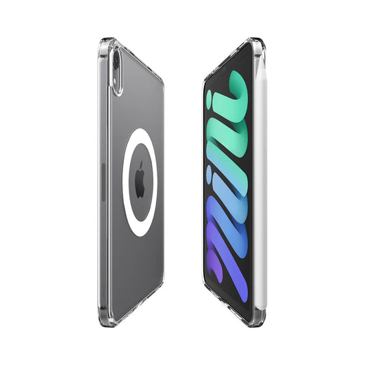 Coque pour Apple iPad mini 2024 / mini 2021, Spigen, Ultra Hybrid MagFit, Transparente Blanche ACS11623