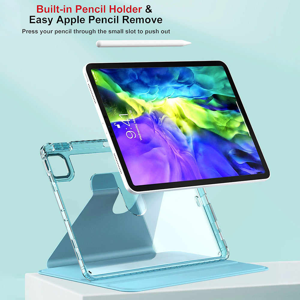 Custodia per Apple iPad Pro 11 (2024), Techsuit, Crystal Vision, Blu