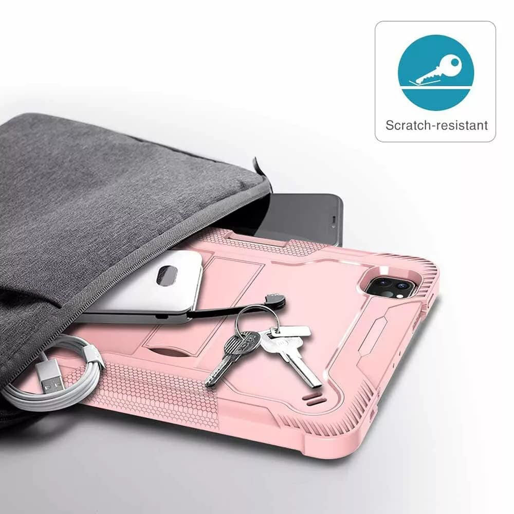 Coque pour Apple iPad Pro 11 (2024), Techsuit, Rugged TabShell, Rose