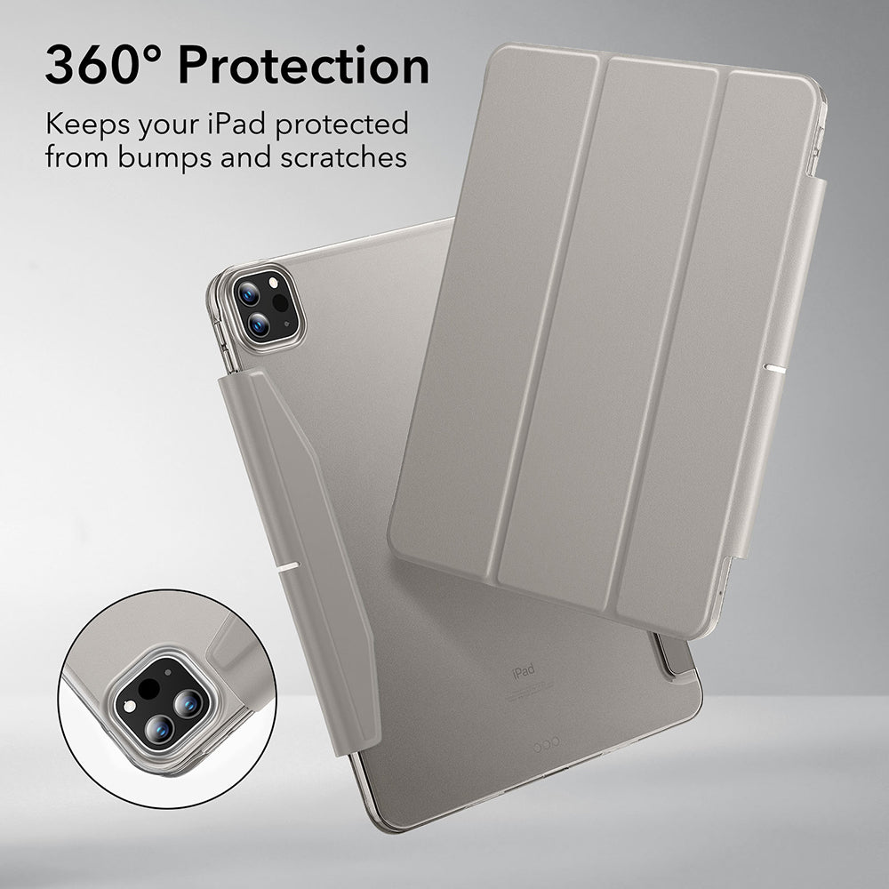 Custodia per Apple iPad Pro 13 (2024), ESR, Ascend Trifold, Grigia