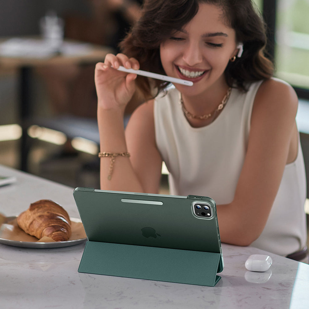 Custodia per Apple iPad Pro 13 (2024), ESR, Ascend Trifold, Verde Satinato