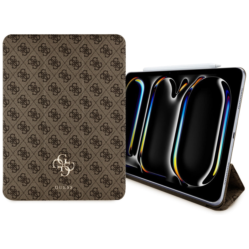 Hülle für Apple iPad Pro 13 (2024), Guess, 4G Big Logo, Braun