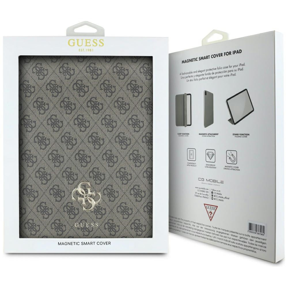 Hülle für Apple iPad Pro 13 (2024), Guess, 4G Big Logo, Braun