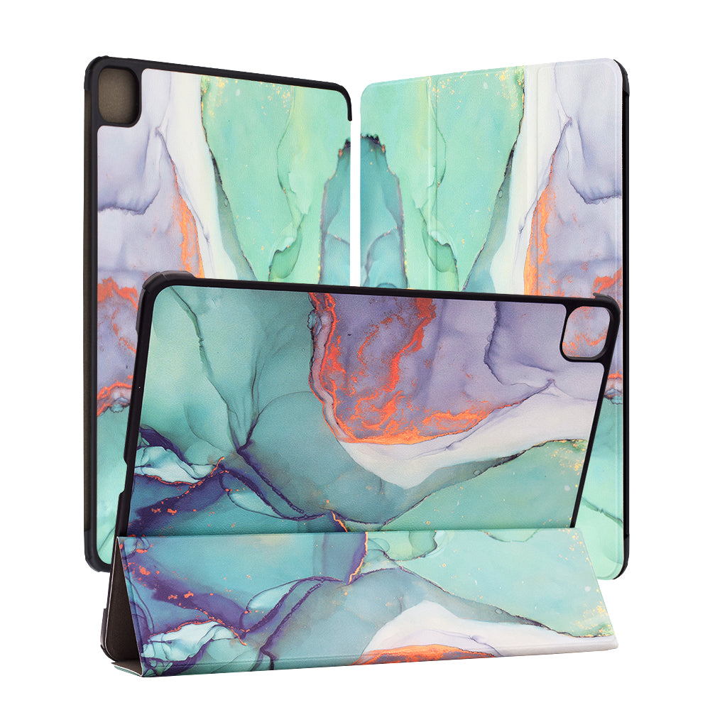 Coque pour Apple iPad Pro 13 (2024), Techsuit, FoldPro Green Time, Multicolore