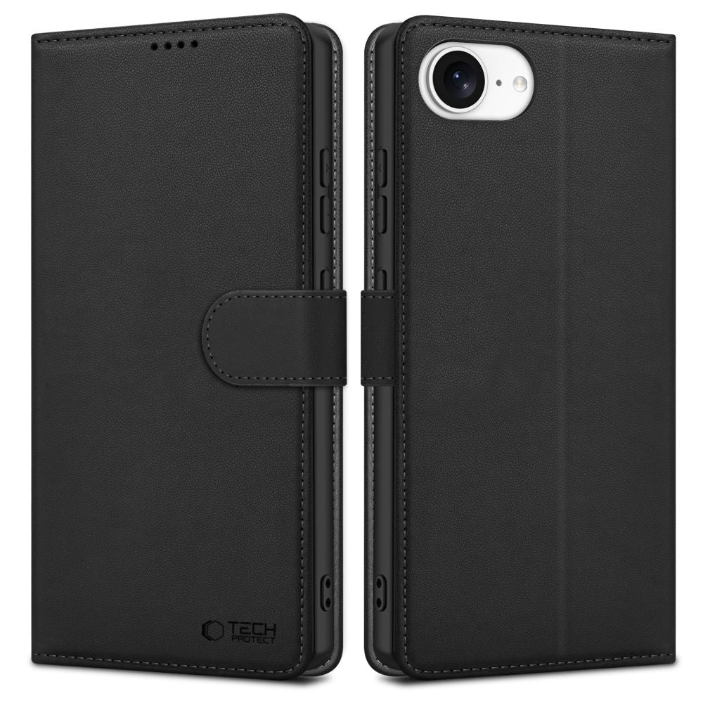 Custodia per Apple iPhone 16e, Tech-Protect, Wallet, Nera