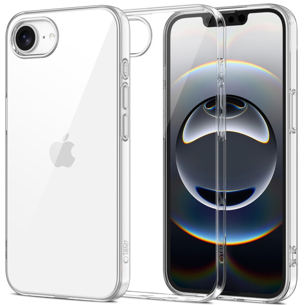 Custodia per Apple iPhone 16e, Tech-Protect, Flexair, Trasparente
