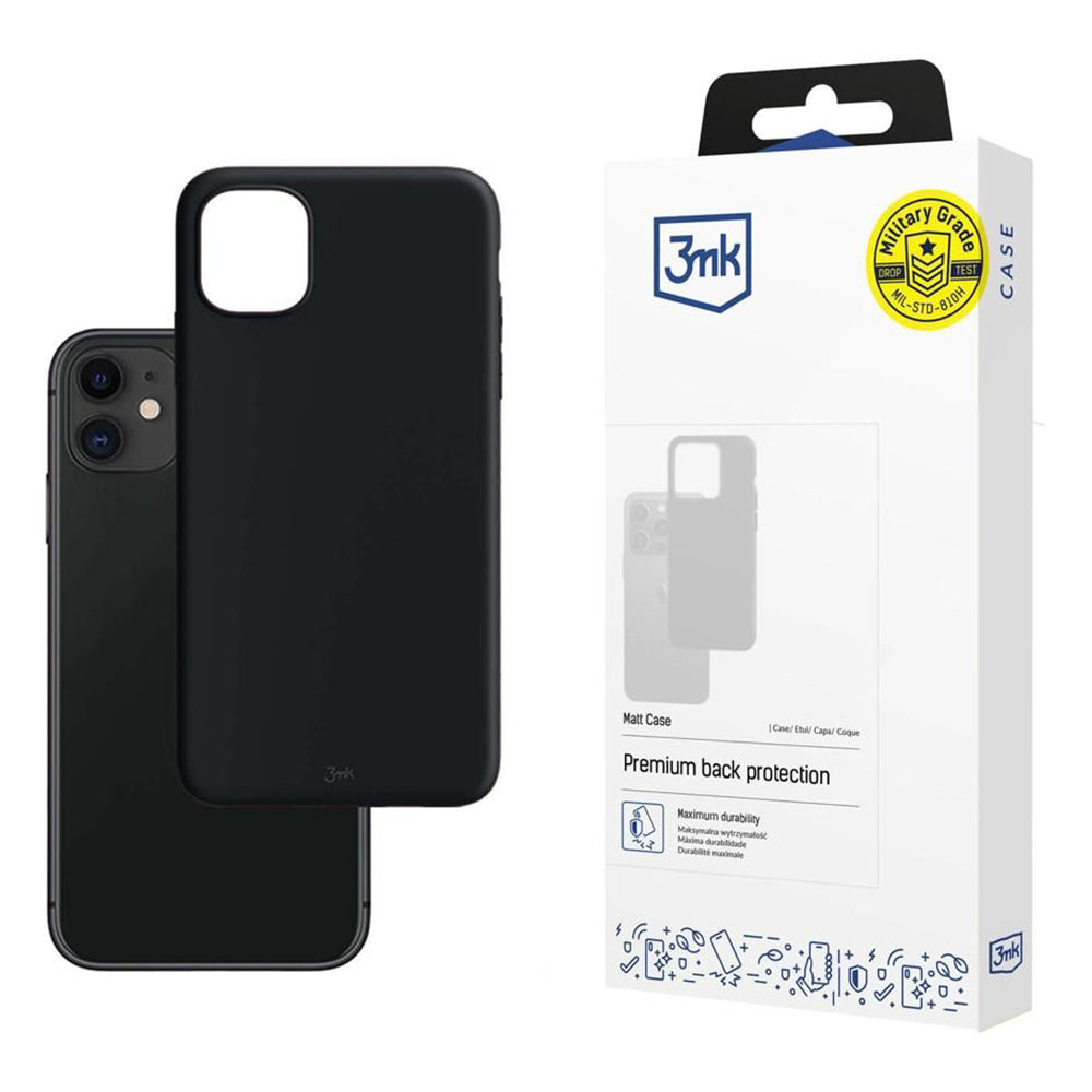 Custodia per Apple iPhone 11, 3MK, Nera Opaca