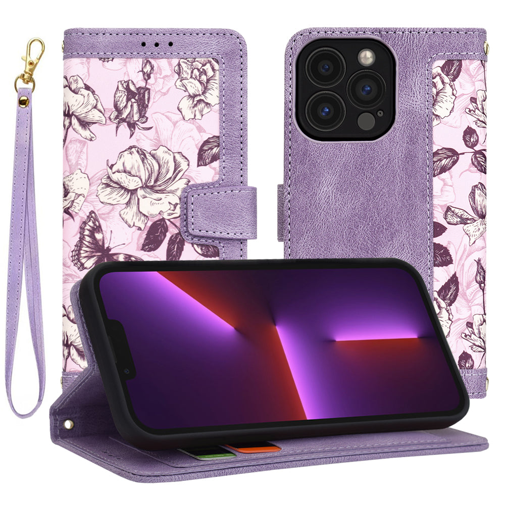 Custodia per Apple iPhone 13 Pro, Techsuit, FlipCraft, Viola
