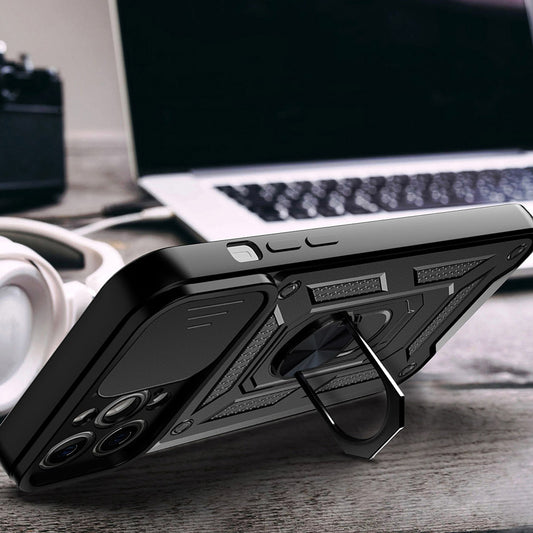 Custodia per Apple iPhone 13, Techsuit, CamShield, Nera